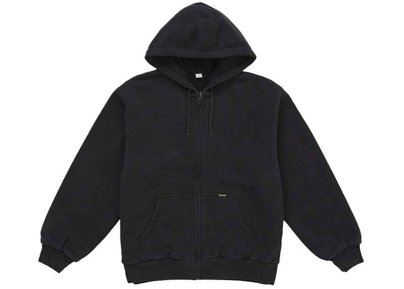Supreme Reversible Work Zip Up Hooded Sweatshirt Black メンズ