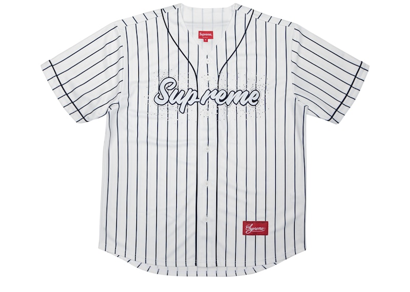 Supreme Rhinestone Baseball Jersey Pinstripe Men's - SS20 - GB