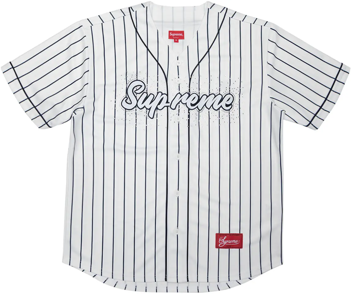 Supreme Rhinestone Baseball Jersey Pinstripe Men's - SS20 - US