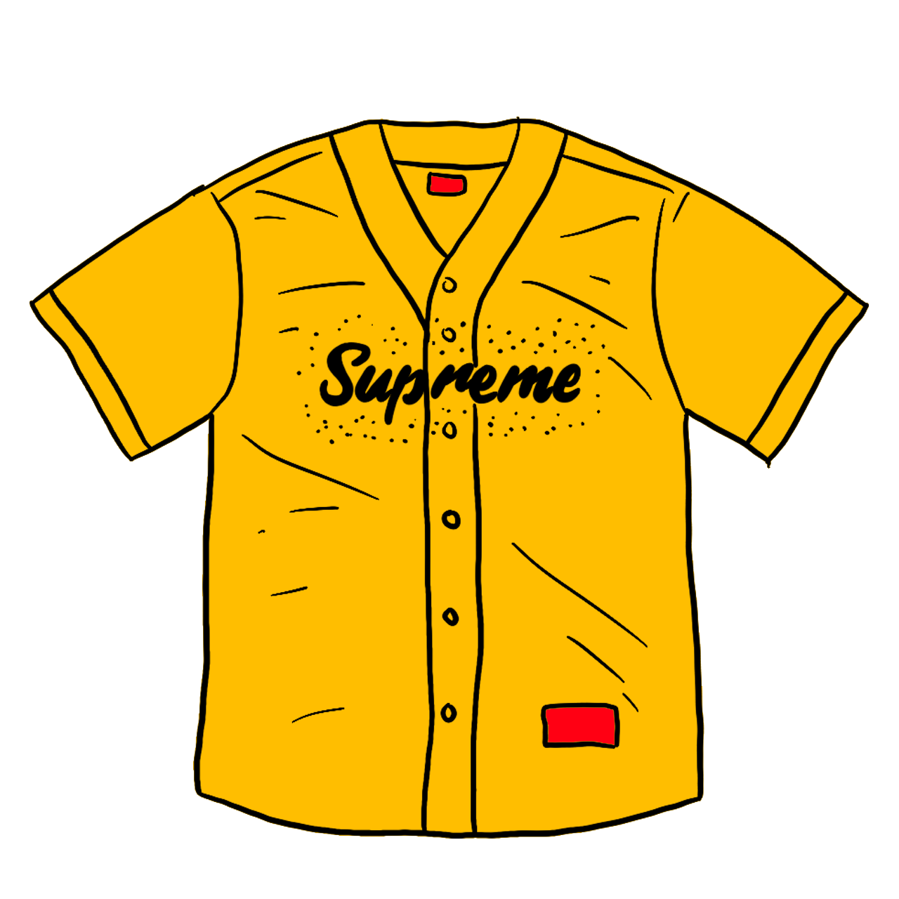 Supreme Rhinestone Baseball Jersey Yellow メンズ - SS20 - JP