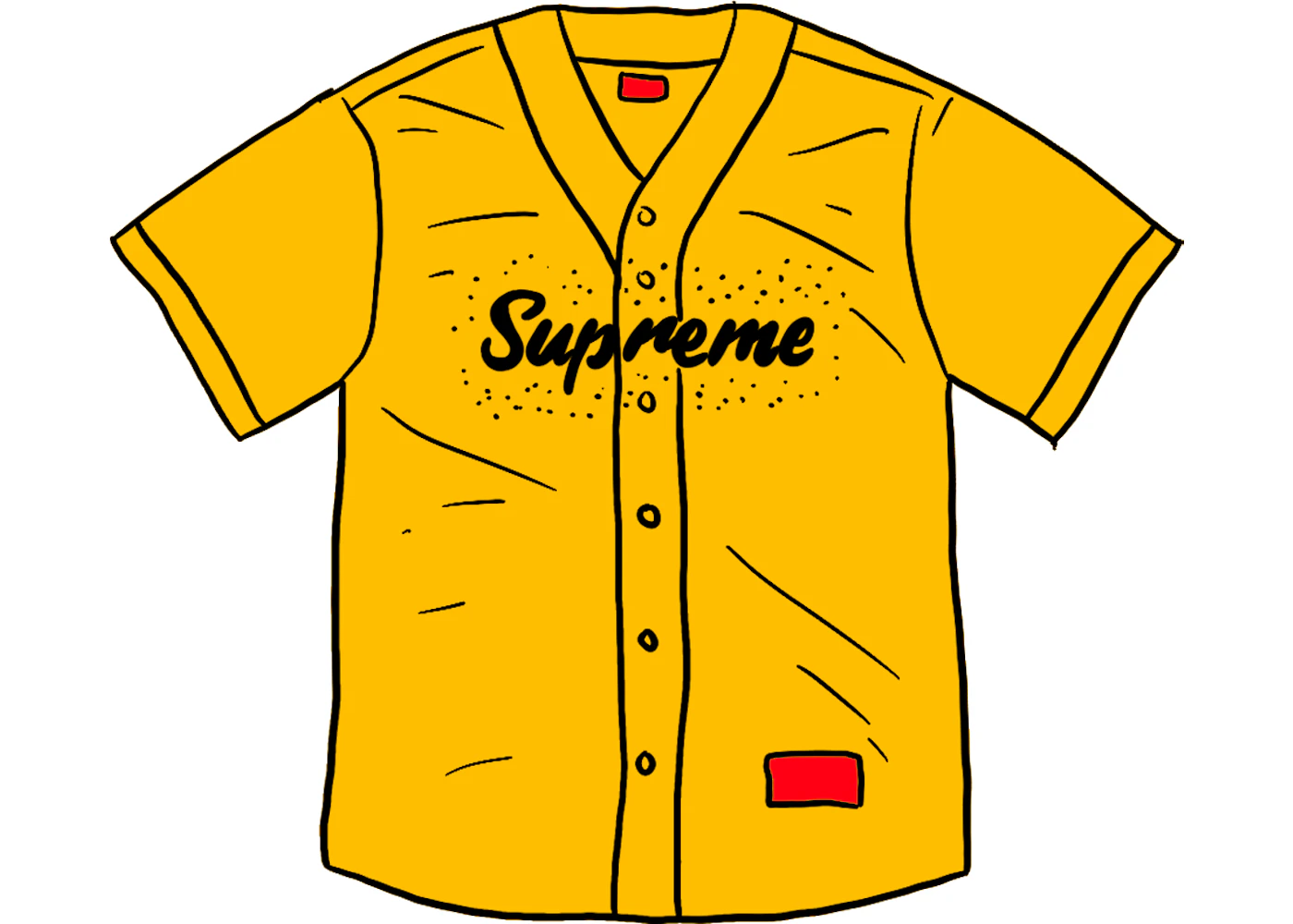 Supreme Rhinestone Baseball Jersey Yellow Men s SS20 GB