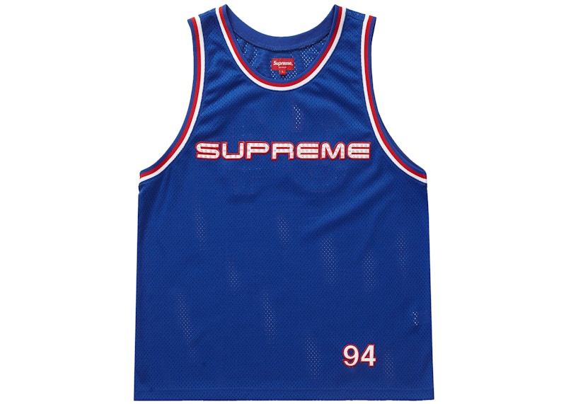 Supreme Rhinestone Basketball Jersey Royal