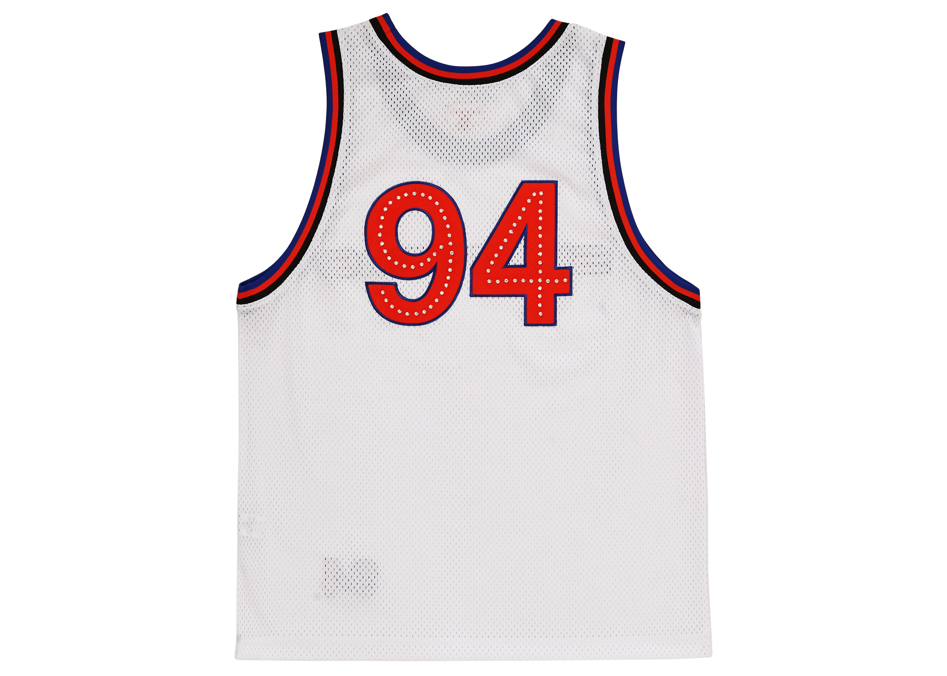 Supreme Rhinestone Basketball Jersey White Men's - SS19 - US