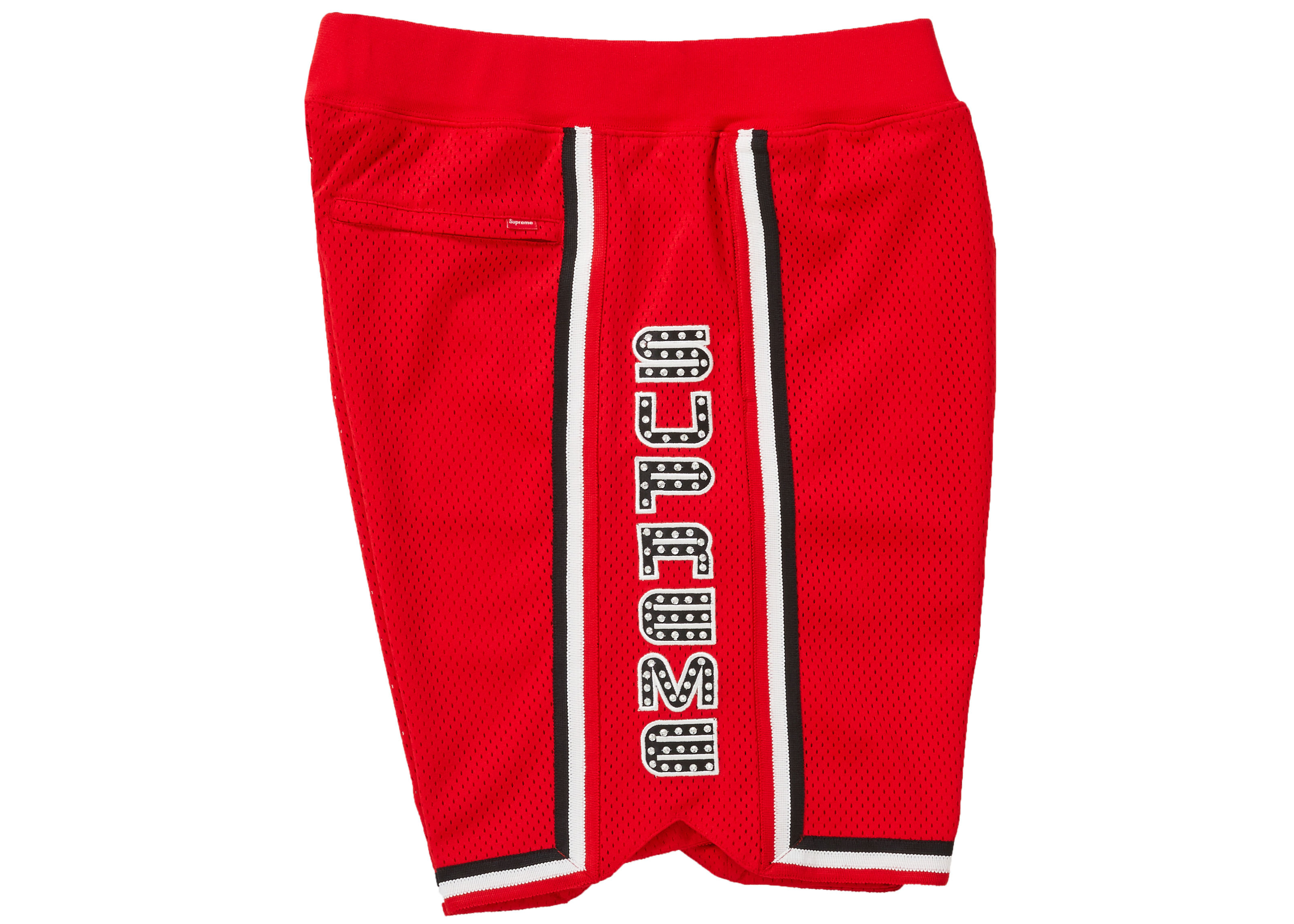 Supreme Rhinestone Basketball Short Red Men's - SS19 - US