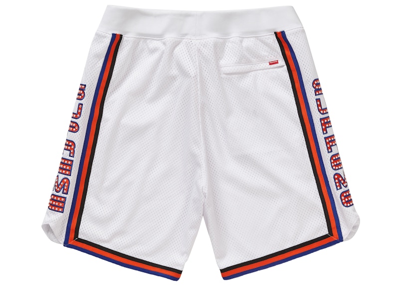 Supreme Rhinestone Basketball Short White Men's - SS19 - US