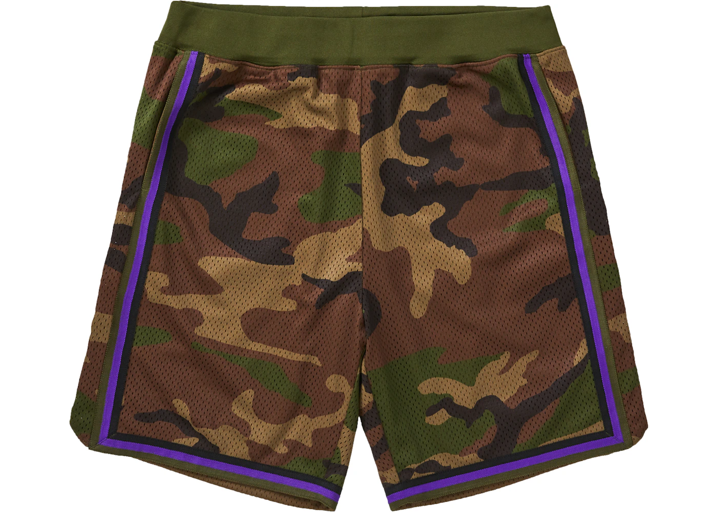 Supreme Rhinestone Basketball Short Woodland Camo Men's - SS19 - US