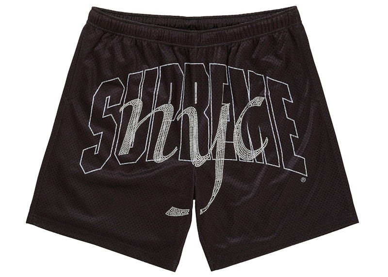 Supreme Rhinestone Mesh Short Black
