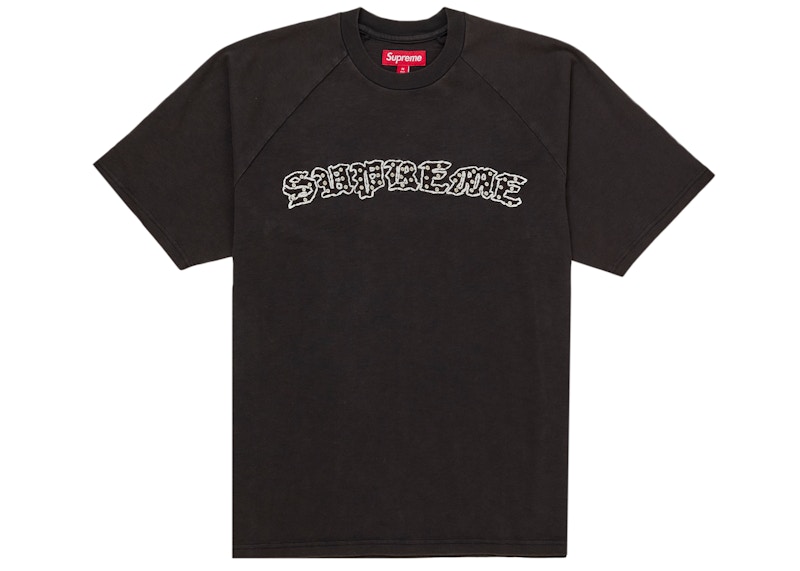 Supreme Rhinestone Raglan S/S Top Black Men's - SS26 - US