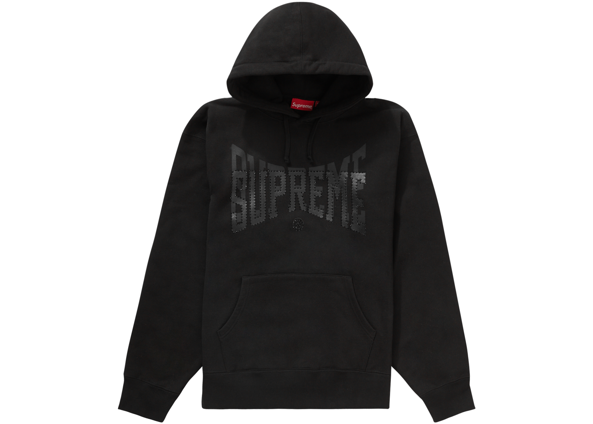 Supreme Rhinestone Shadow Hooded Sweatshirt Black メンズ