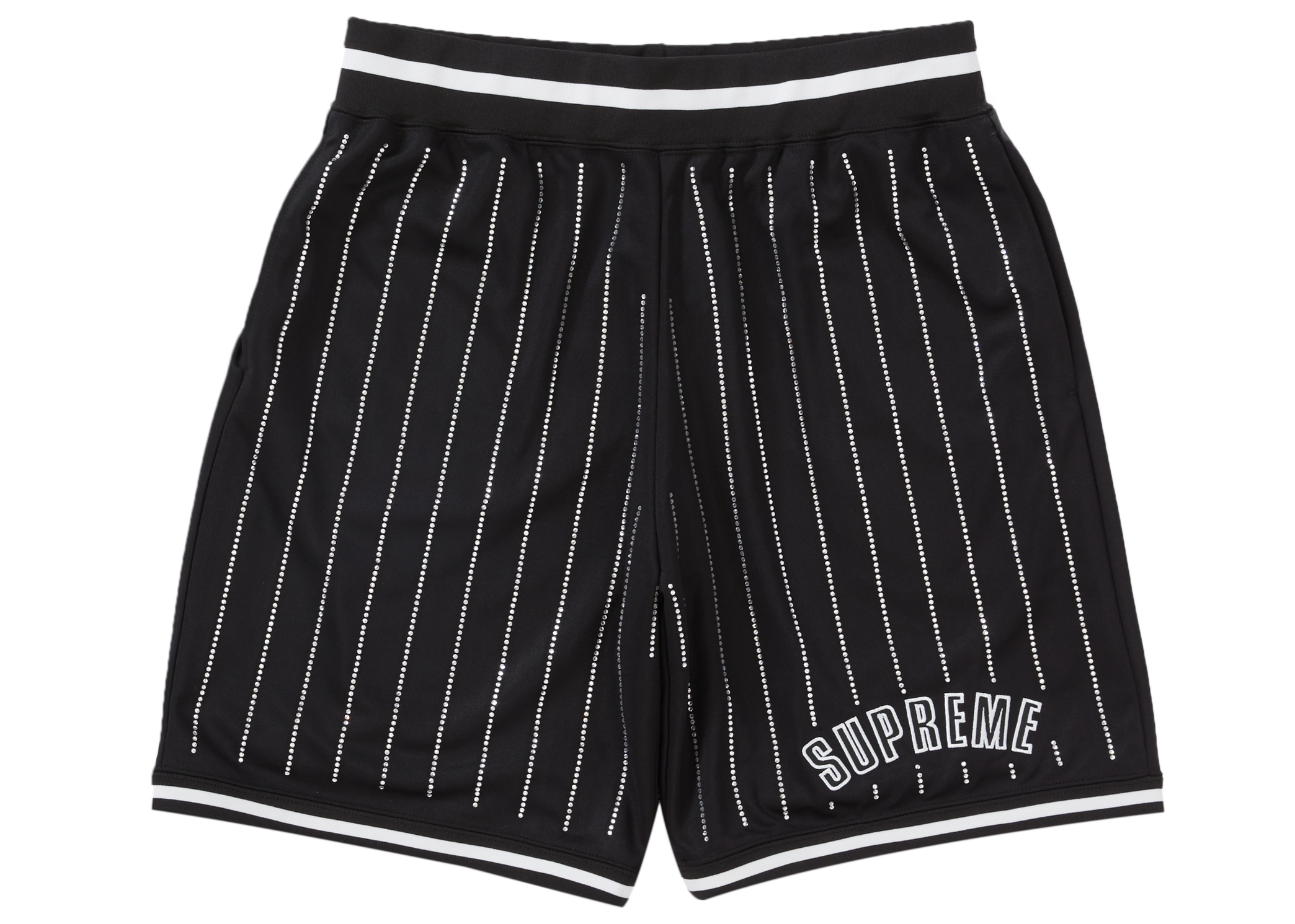 【S】supreme Rhinestone Basketball Short 黒パンツ