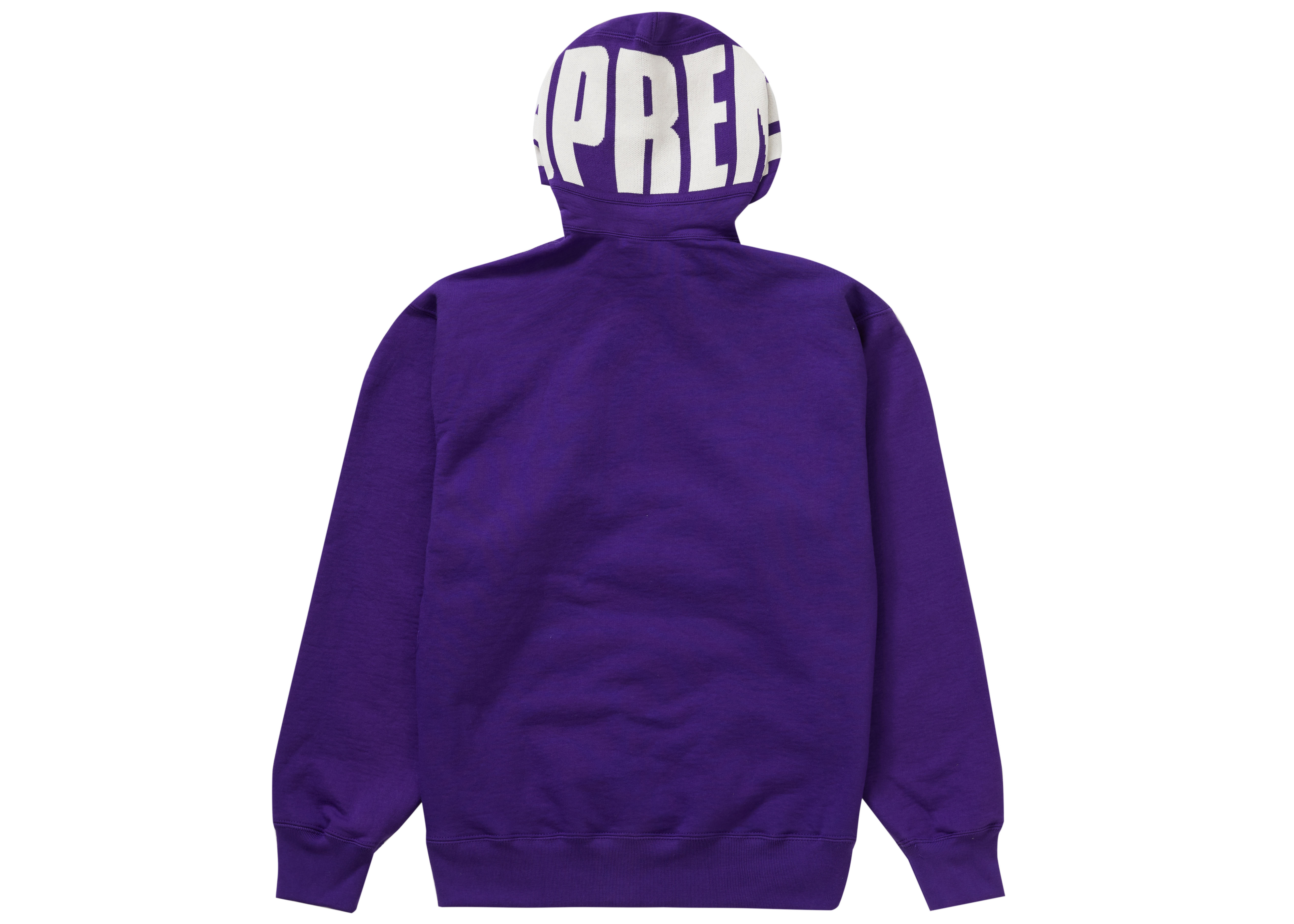 Supreme Rib Hooded Sweatshirt Purple Men's - FW20 - GB