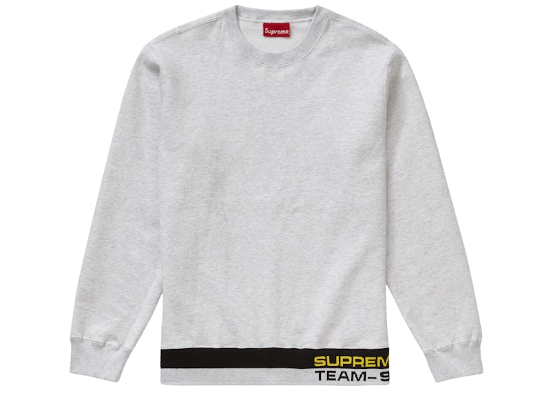 Supreme Rib Stripe Crewneck Ash Grey メンズ - SS19 - JP