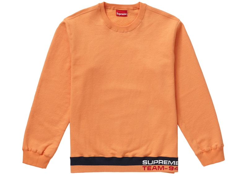 Supreme Rib Stripe Crewneck Pale Orange