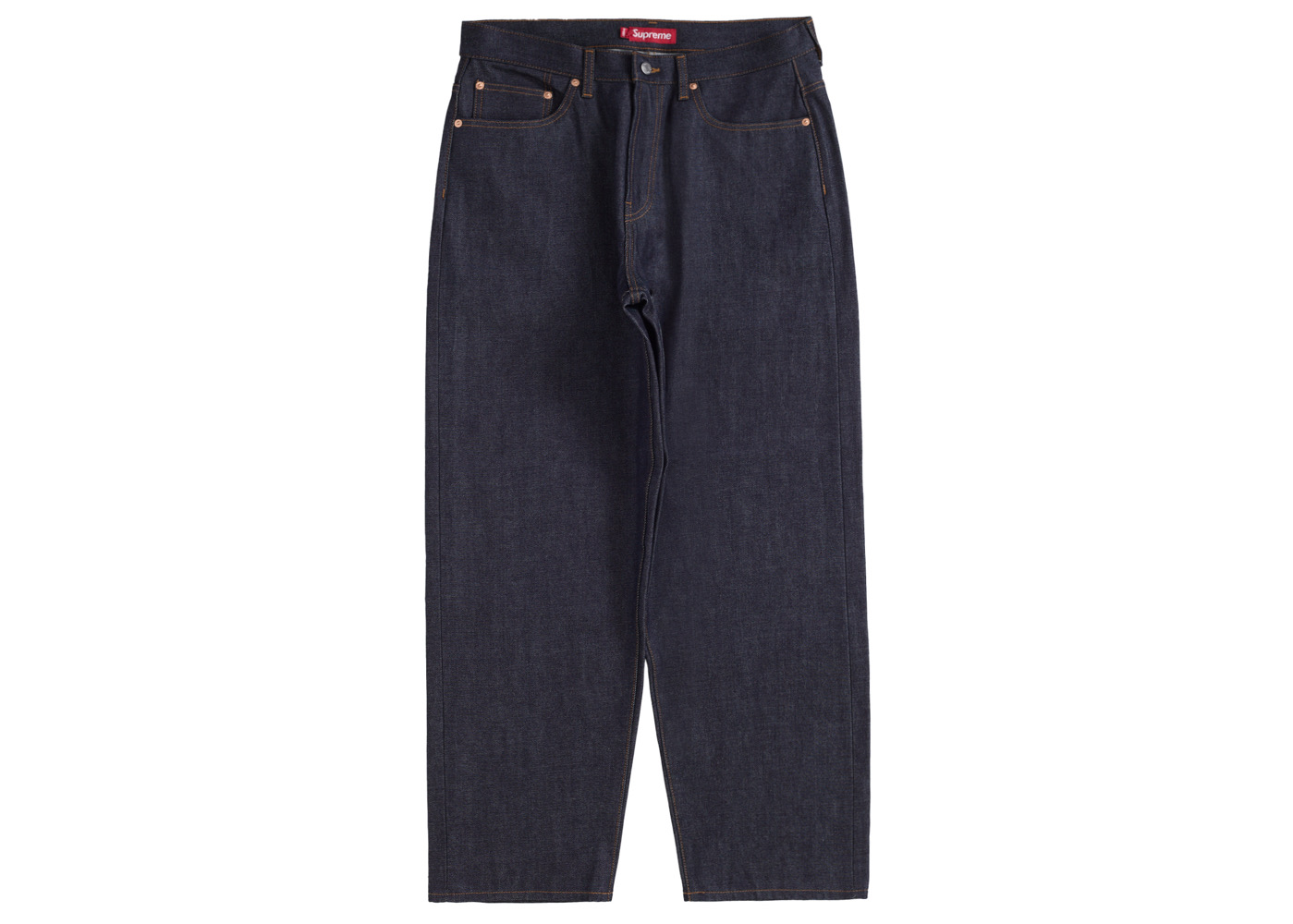 Supreme Distressed Loose Fit Selvedge Jean (SS24) Washed Black ...