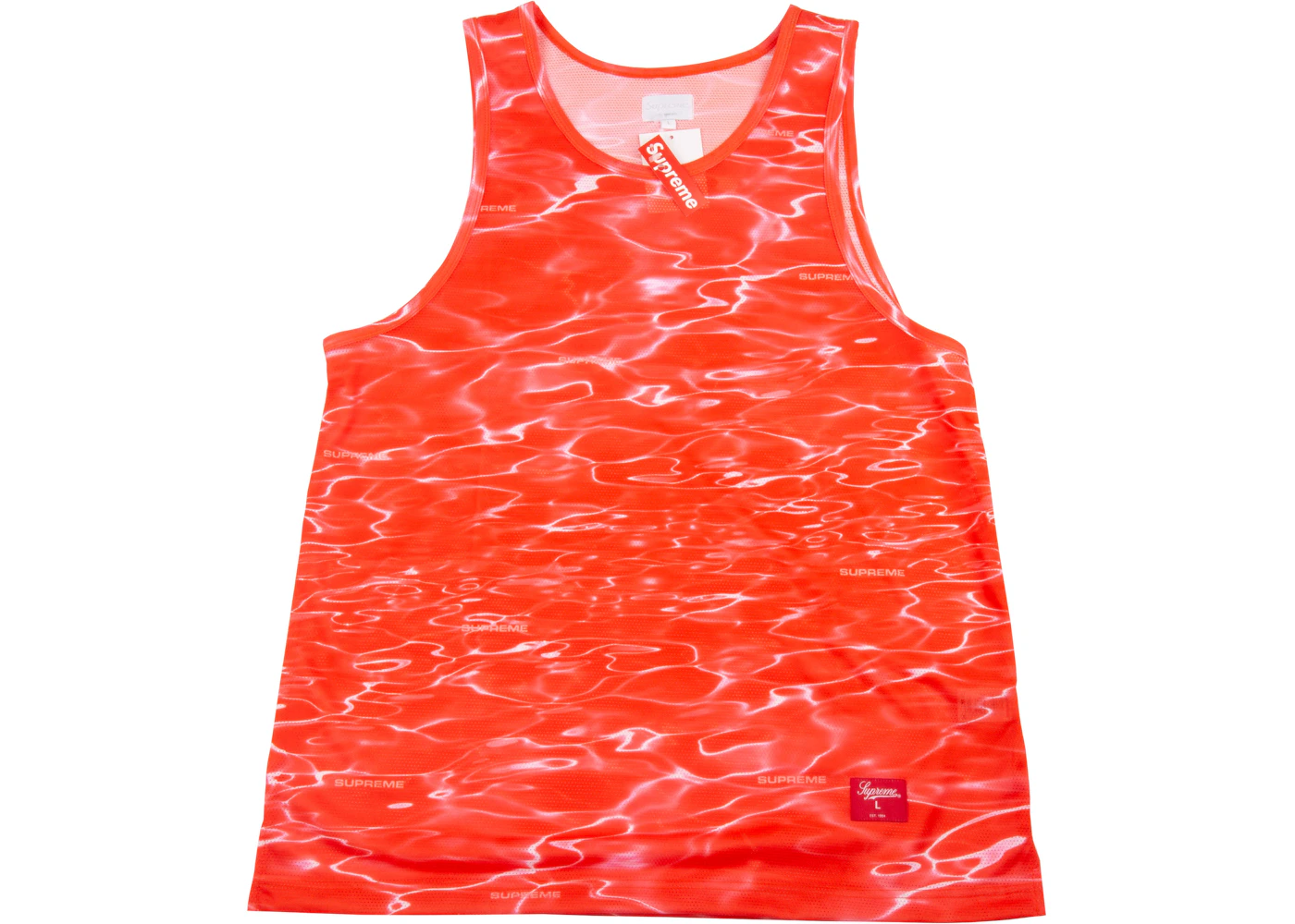 Supreme Ripple Tank Top Red Men's - SS17 - US