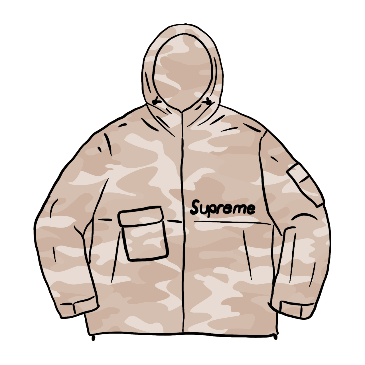 Supreme ripstop utility jacket camo