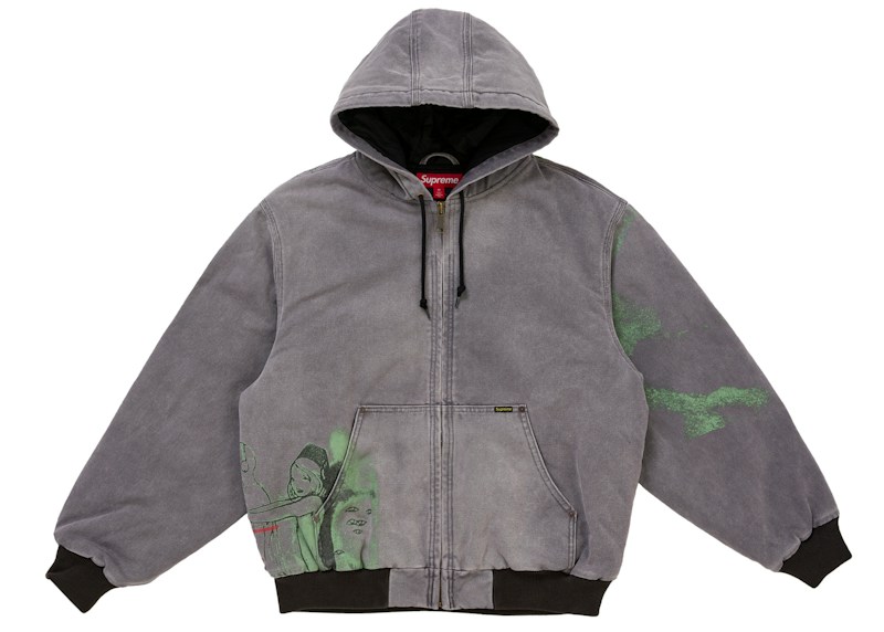 Supreme Rita Ackermann Arbeitsjacke mit Kapuze Grau