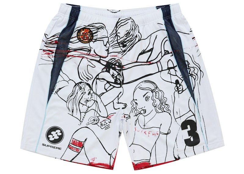 Supreme Rita Ackermann Fußballshorts weiß