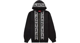 Supreme Roman Zip Up Hooded Sweatshirt Black