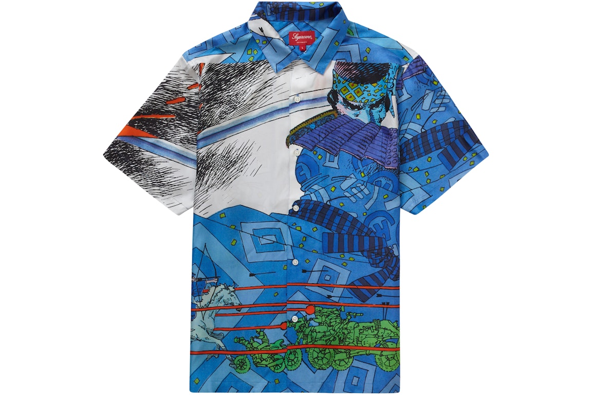 Pre-owned Supreme Ronin Silk S/s Shirt Blue