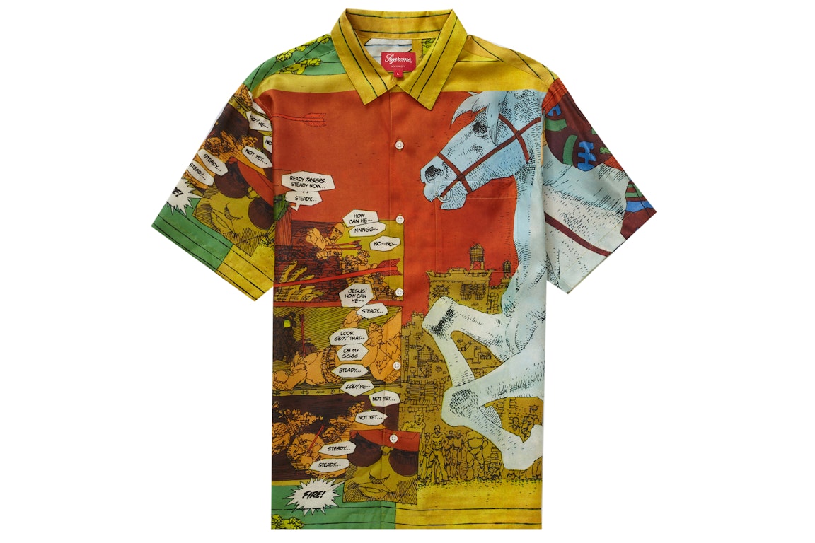 Pre-owned Supreme Ronin Silk S/s Shirt Gold