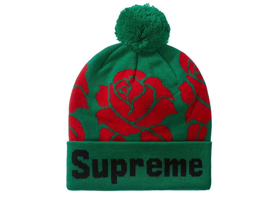Pre-owned Supreme Rose Beanie Green