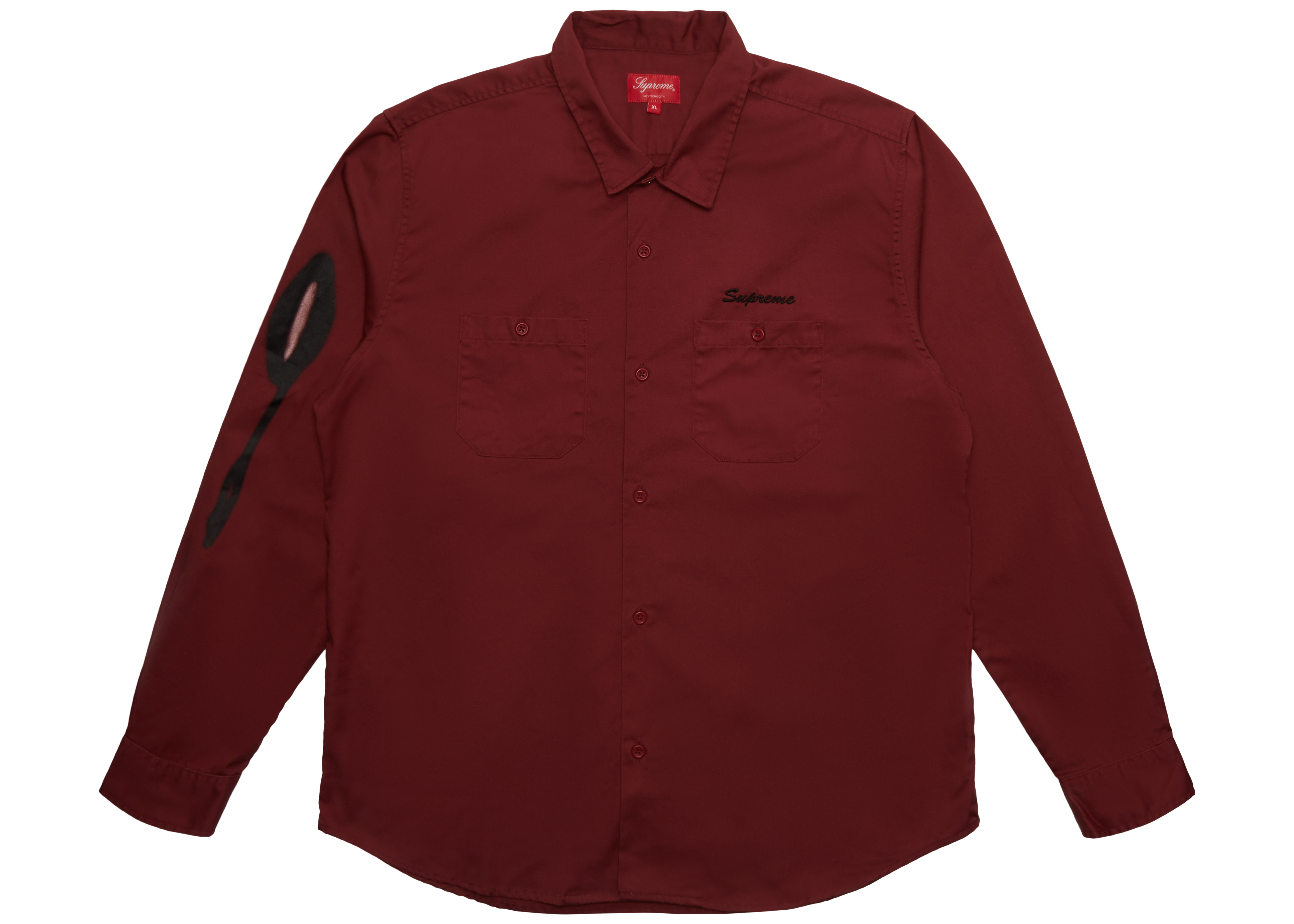 Supreme Rose LS Work Shirt Dusty Green Men's - FW18 - GB