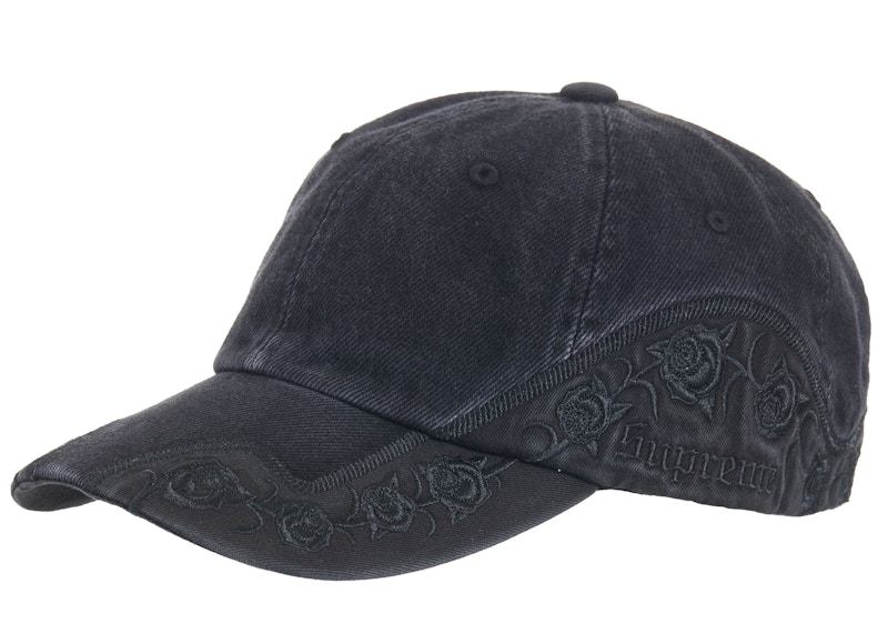 Supreme Roses 6-Panel Washed Black