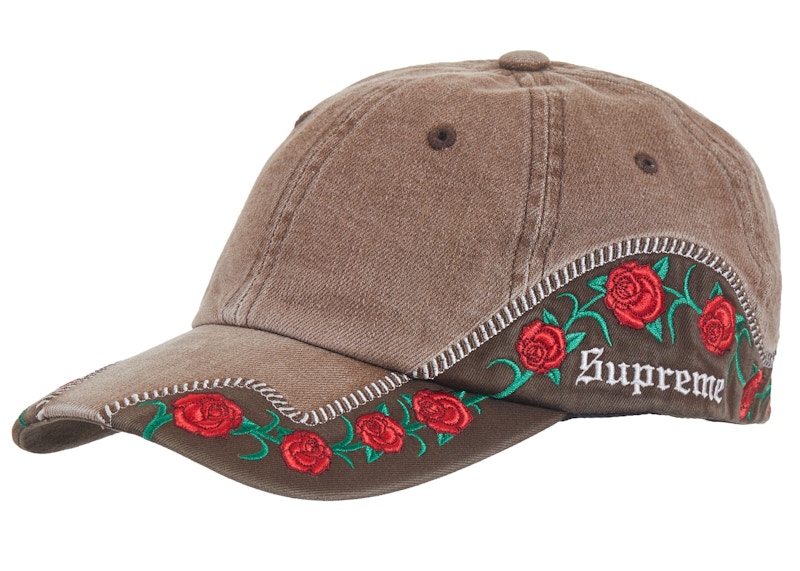 Supreme Roses 6-Panel Washed Brown