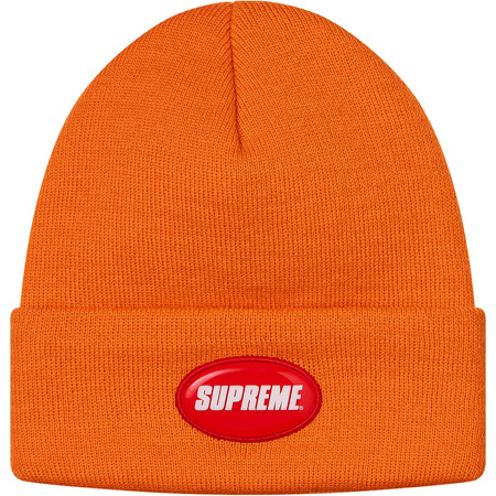 Supreme Rubber Patch Beanie Orange - SS18 - US