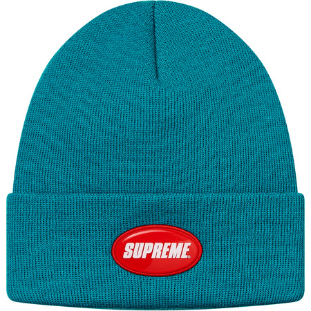 Supreme Rubber Patch Beanie Teal - SS18 - US