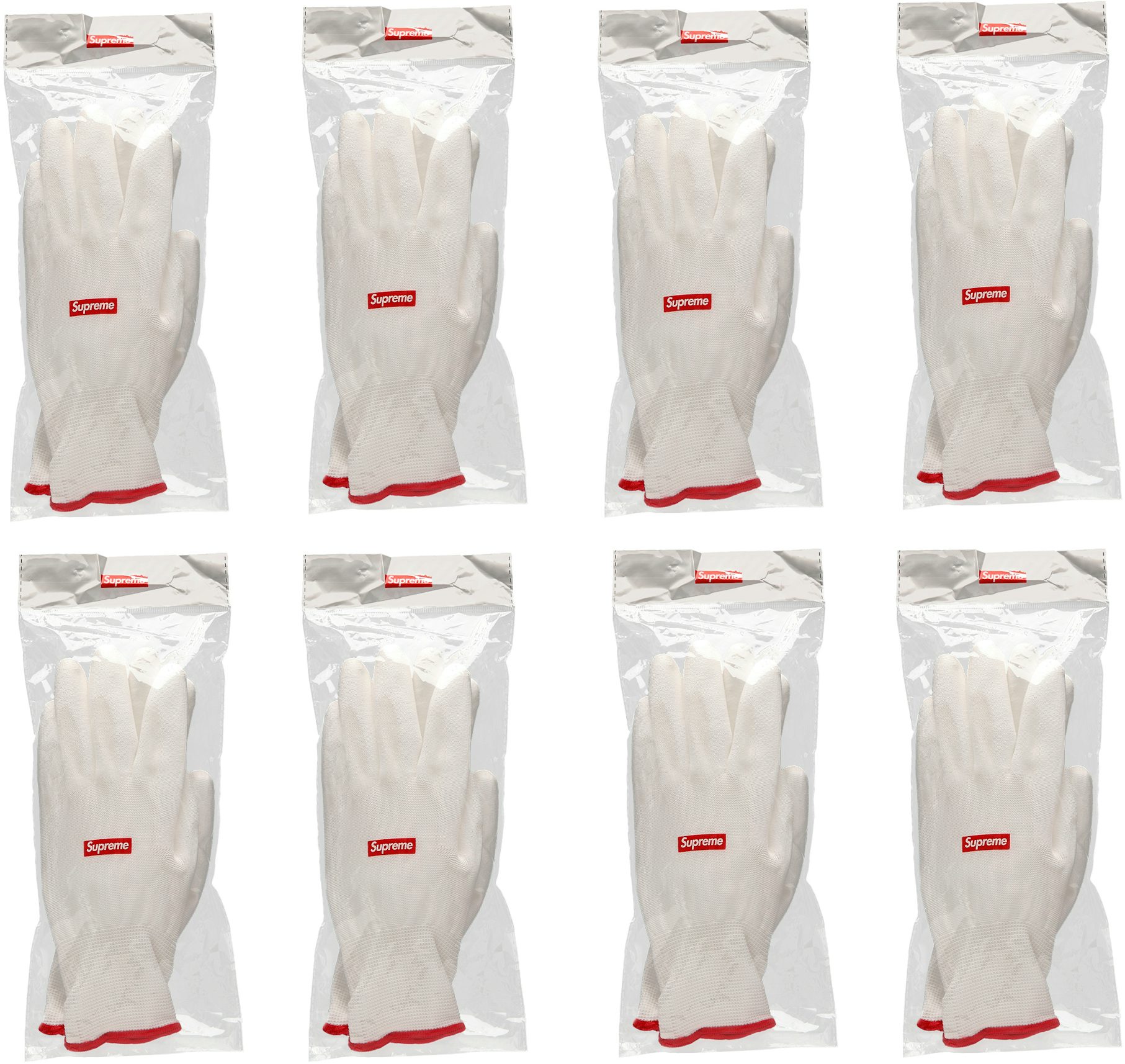 Supreme White Plastic Shopping Bag Red Box Logo 13 x 16 100% Authentic