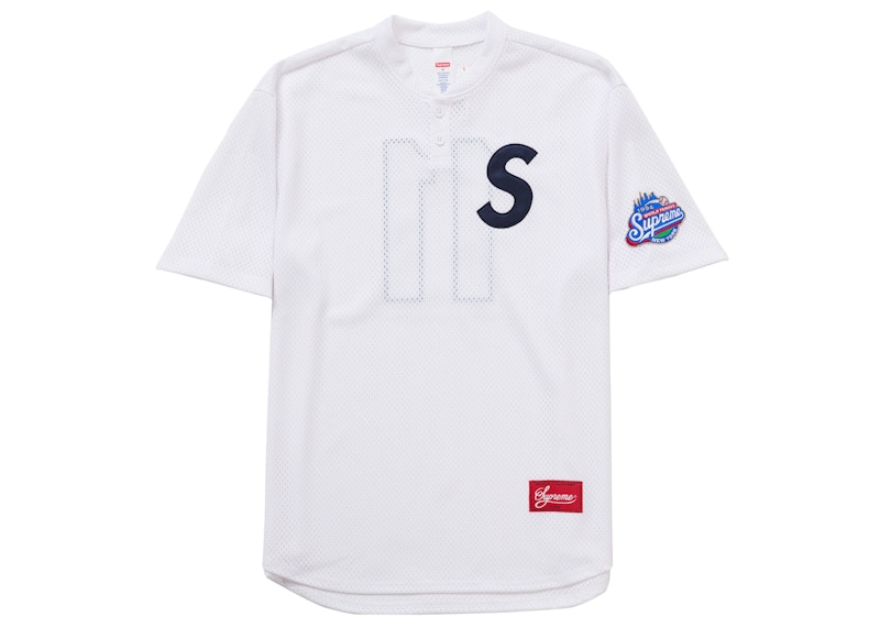 Supreme S Logo Baseball Henley Black