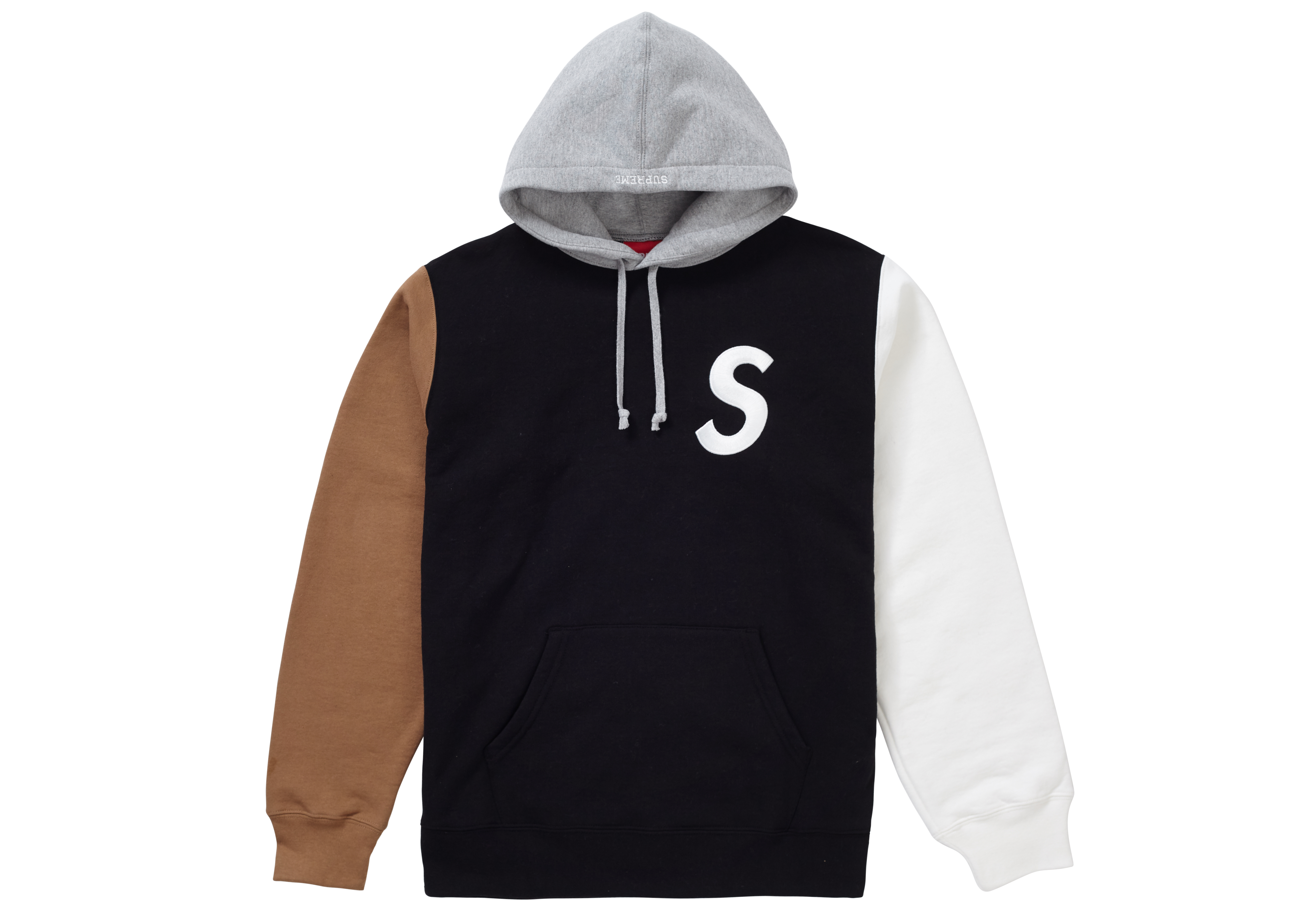 supreme s logo colorblocked black L-