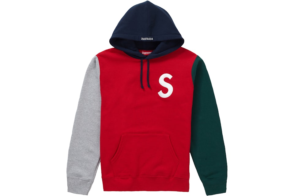 Supreme color blocked hoodie Clearance