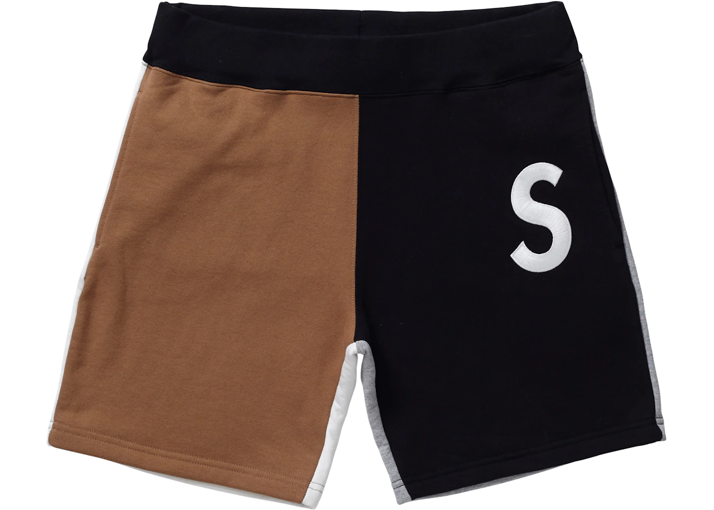 Supreme S Logo Colorblocked Sweatshort Black Men's SS19 US