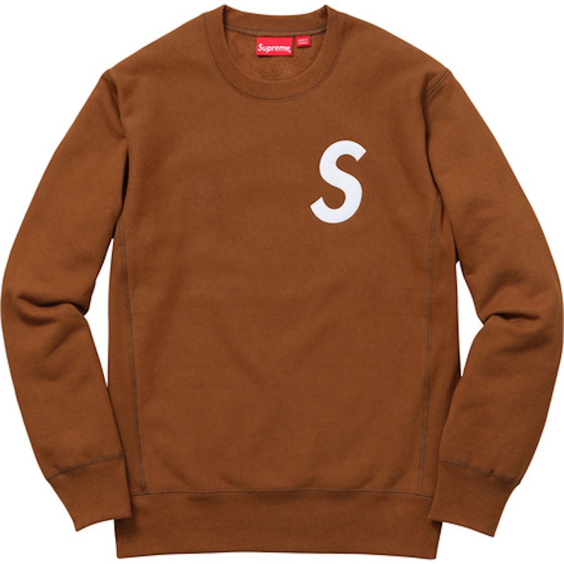 Supreme S Logo Crewneck Peach Men's - FW16 - US