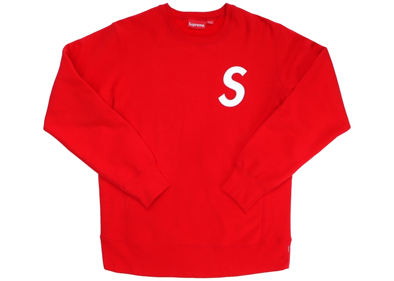 Supreme S Logo Crewneck Red Men's - FW16 - GB