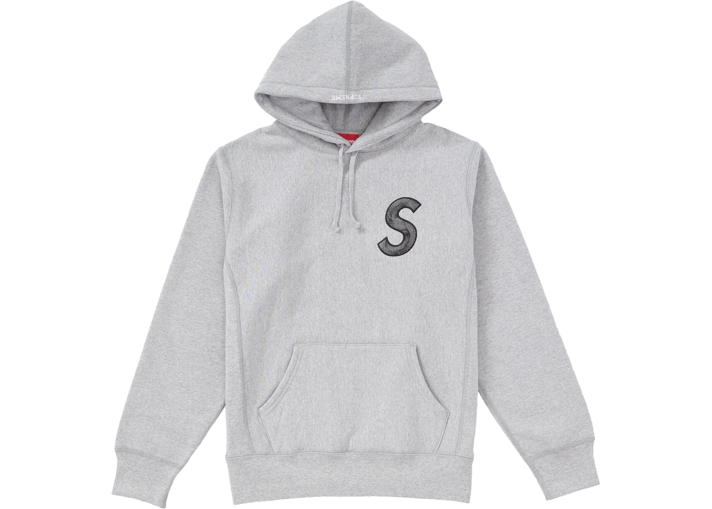 Supreme S Logo Hooded Sweatshirt Grey - FW15 - US