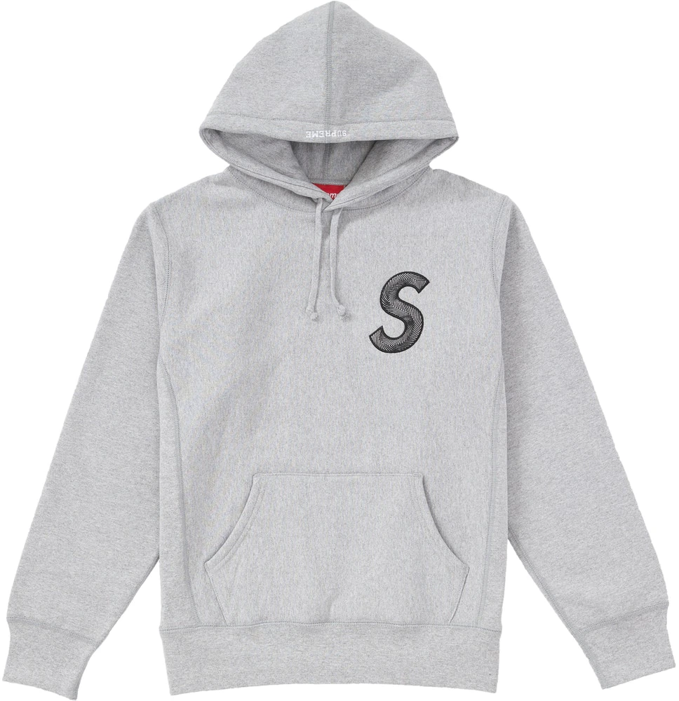 Supreme S Logo Hooded Sweatshirt Grey Men's - FW15 - US