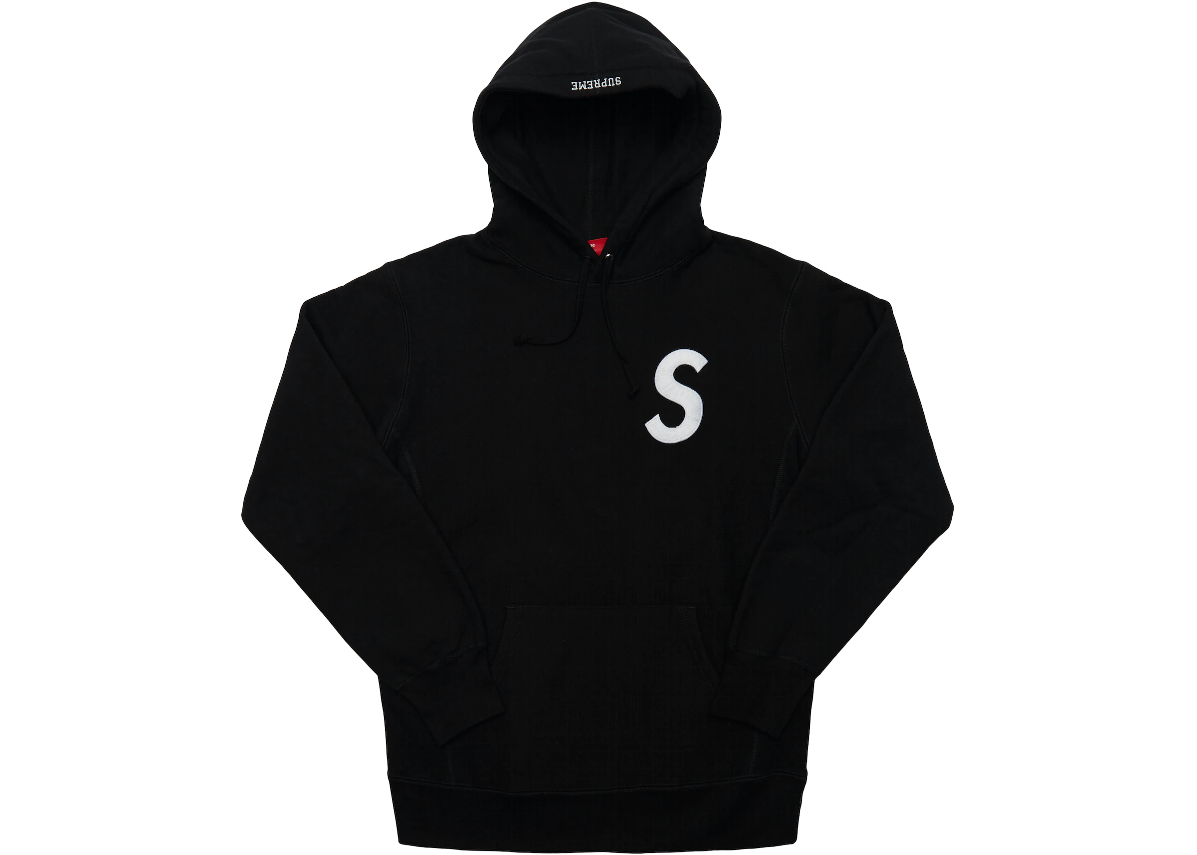 Supreme S Logo Hooded Sweatshirt Black - FW15 US