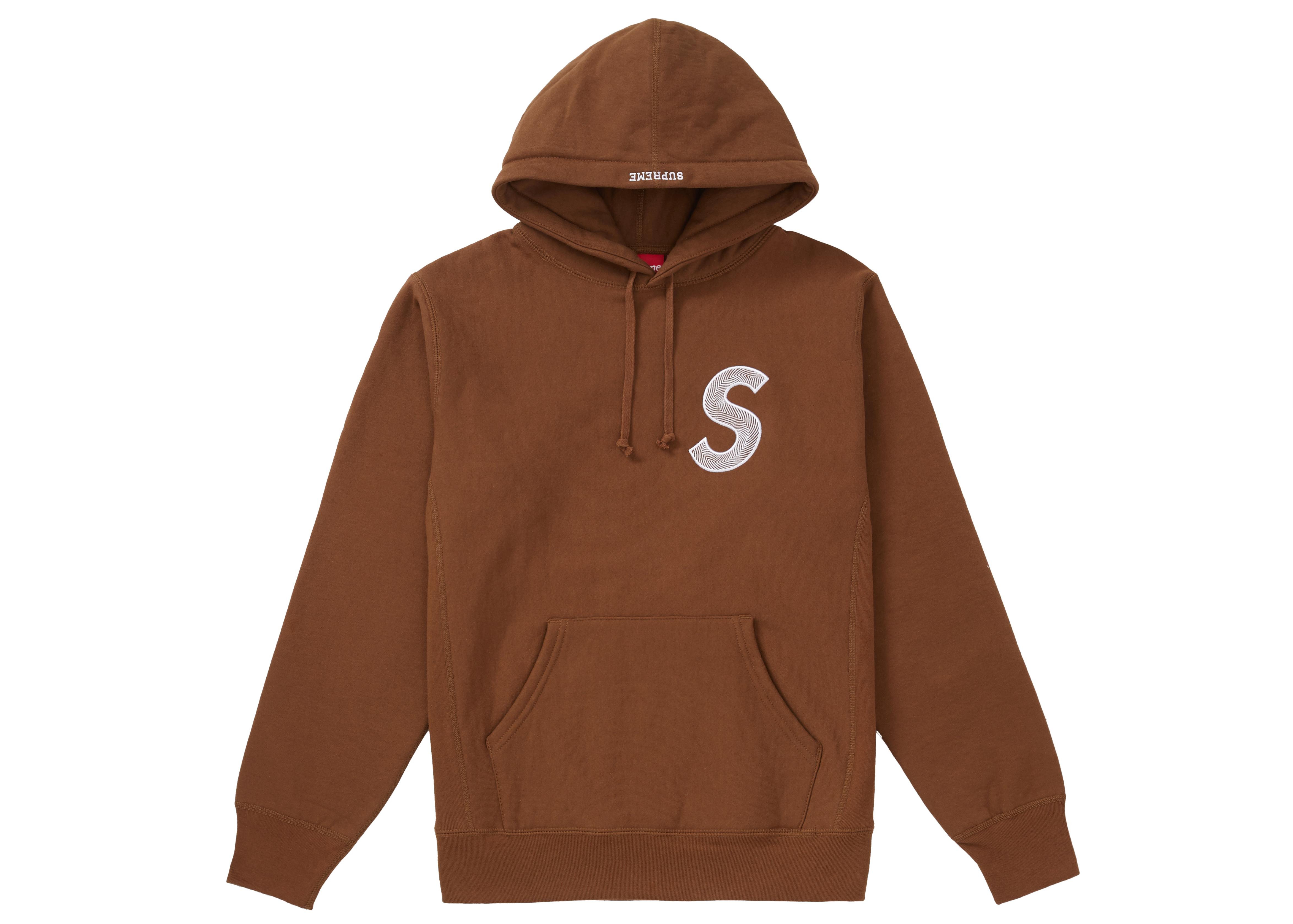 Supreme S Logo Hooded Sweatshirt (FW18) Brown