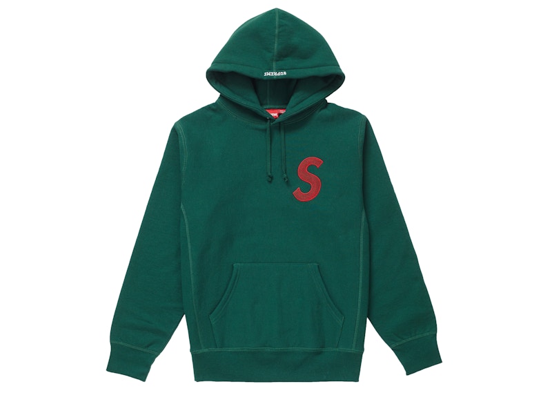 Supreme S Logo Hooded Sweatshirt (FW18) Dark Green Men's 