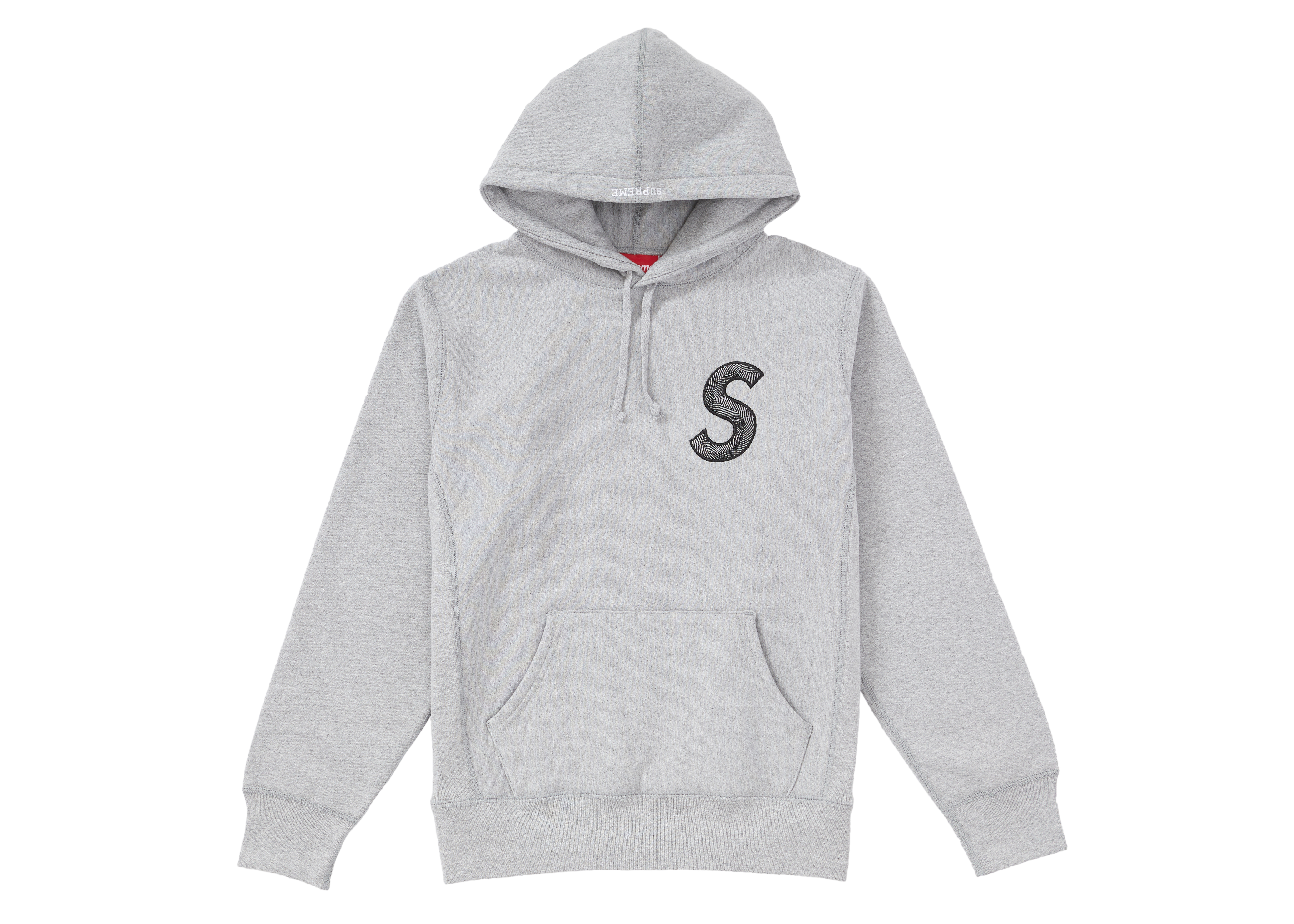 Supreme S Logo Hooded Sweatshirt (FW18) Heather Grey Men's - FW18 - US