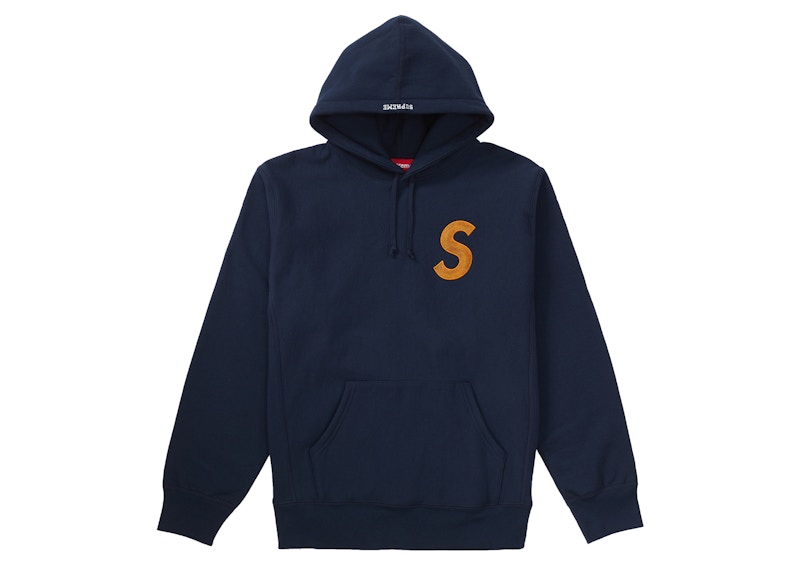 Supreme S Logo Hooded Sweatshirt (FW18) Navy - FW18 Men's - US