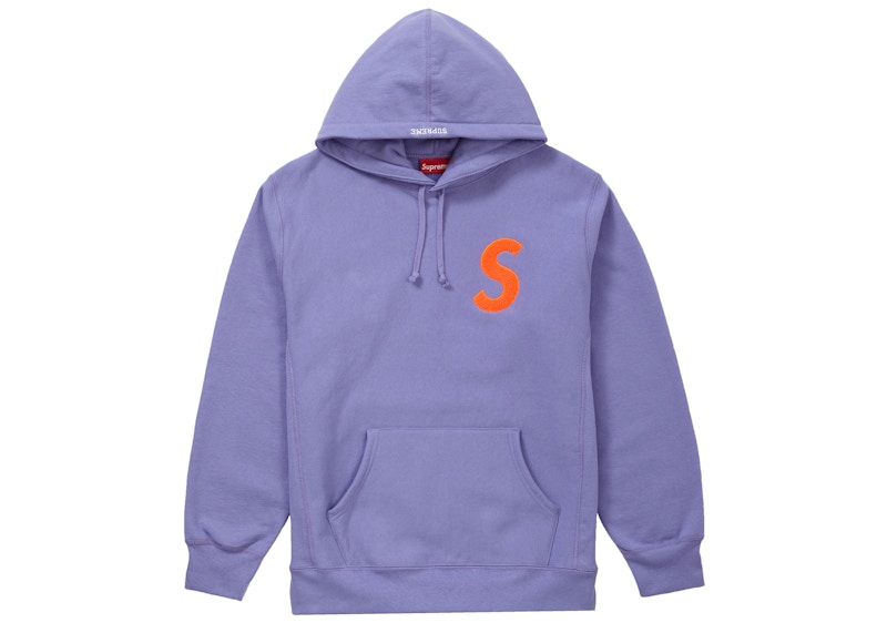 supreme back logo sweater lilac