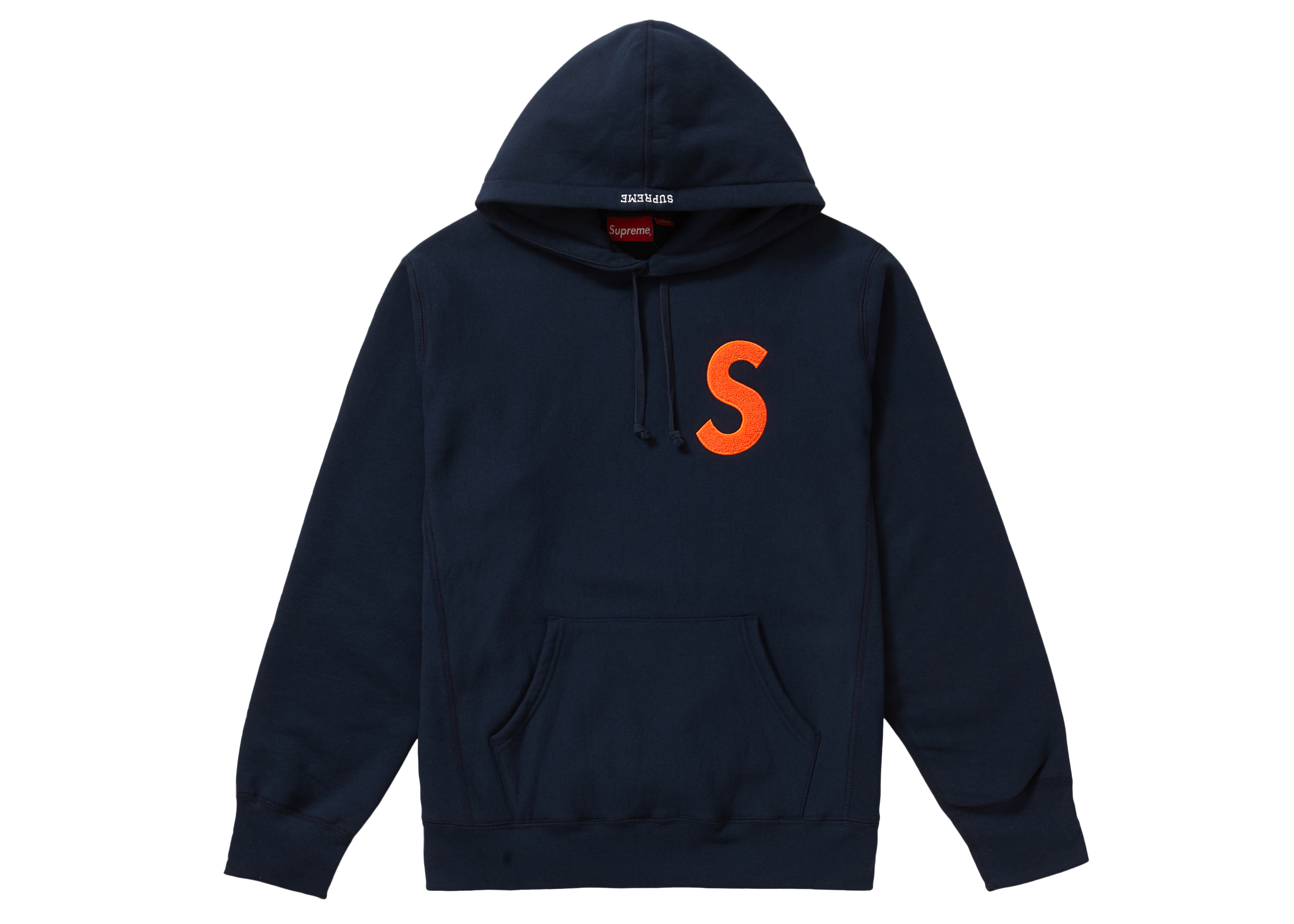 Supreme S Logo Hooded Sweatshirt Navy