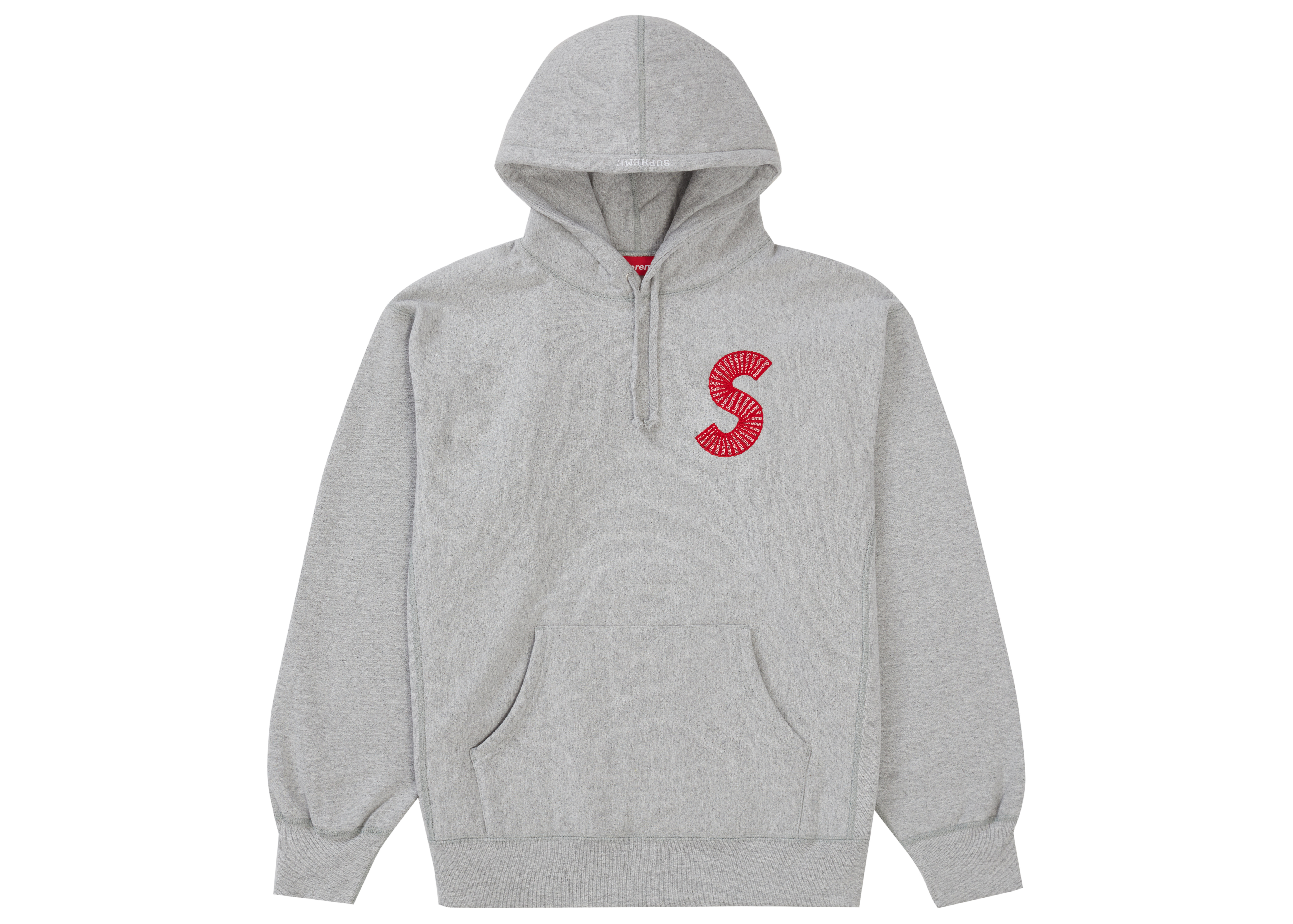 Supreme S Logo Hooded Sweatshirt (FW20) Heather Grey - FW20 Men's - US