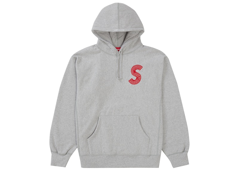 Supreme S Logo Hooded Sweatshirt (FW20) Heather Grey Men's - FW20 - US