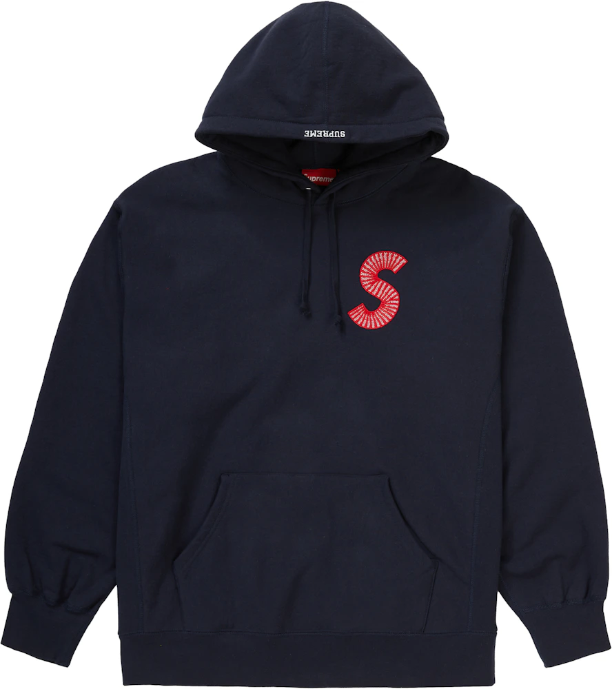 Supreme S Logo Hooded Sweatshirt (FW20) Navy Men's - FW20 - US